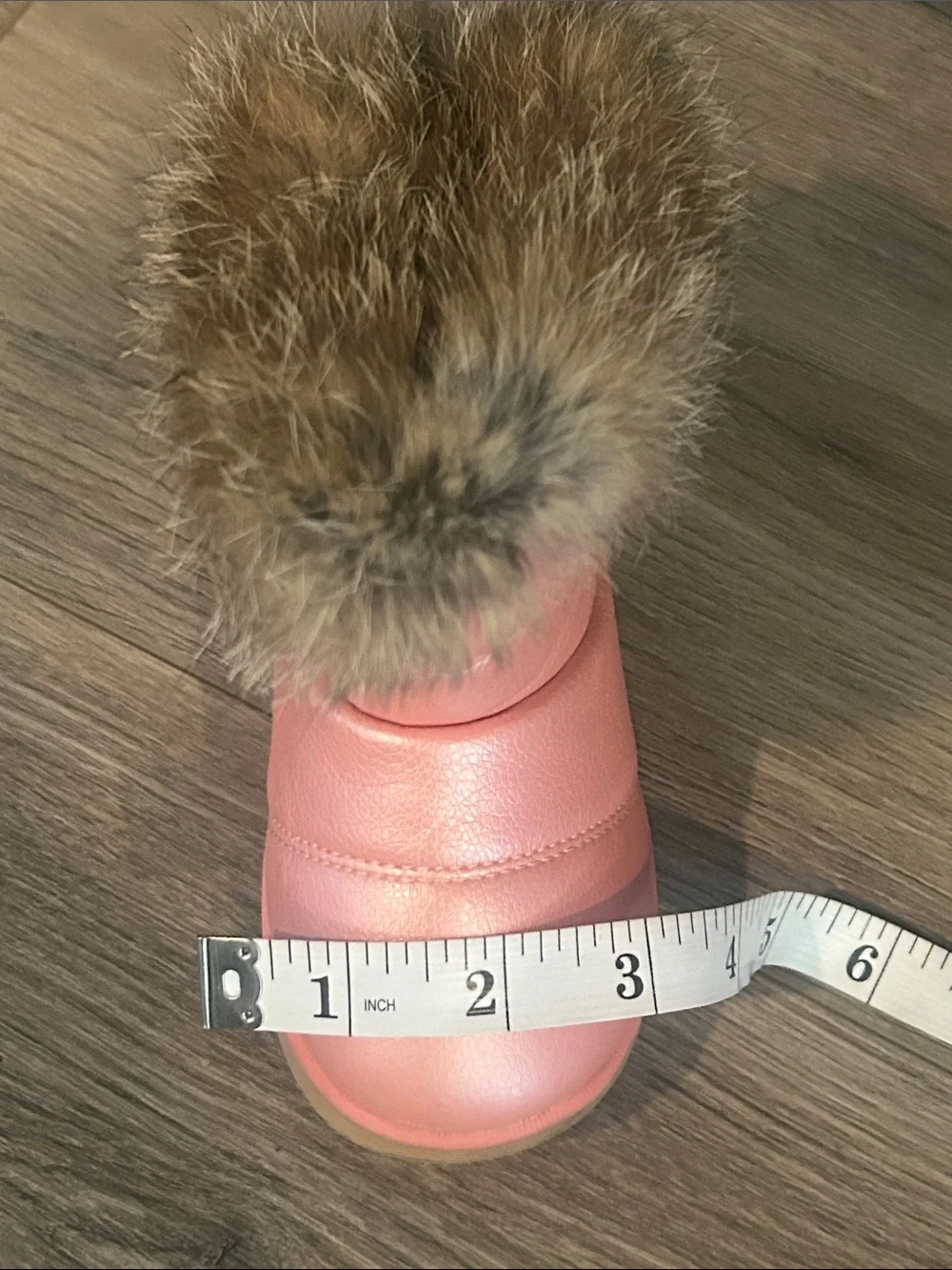 “2018” Toddler Girls Metallic Pink Faux Fur Winter Boots Size 26 (9.5 US)